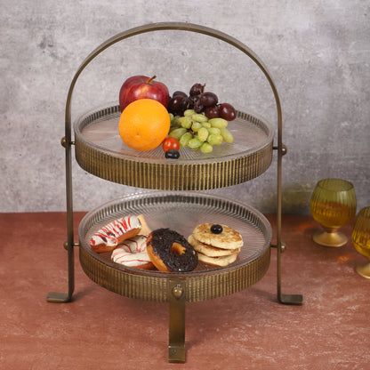 2-Tier Glass plate organizer