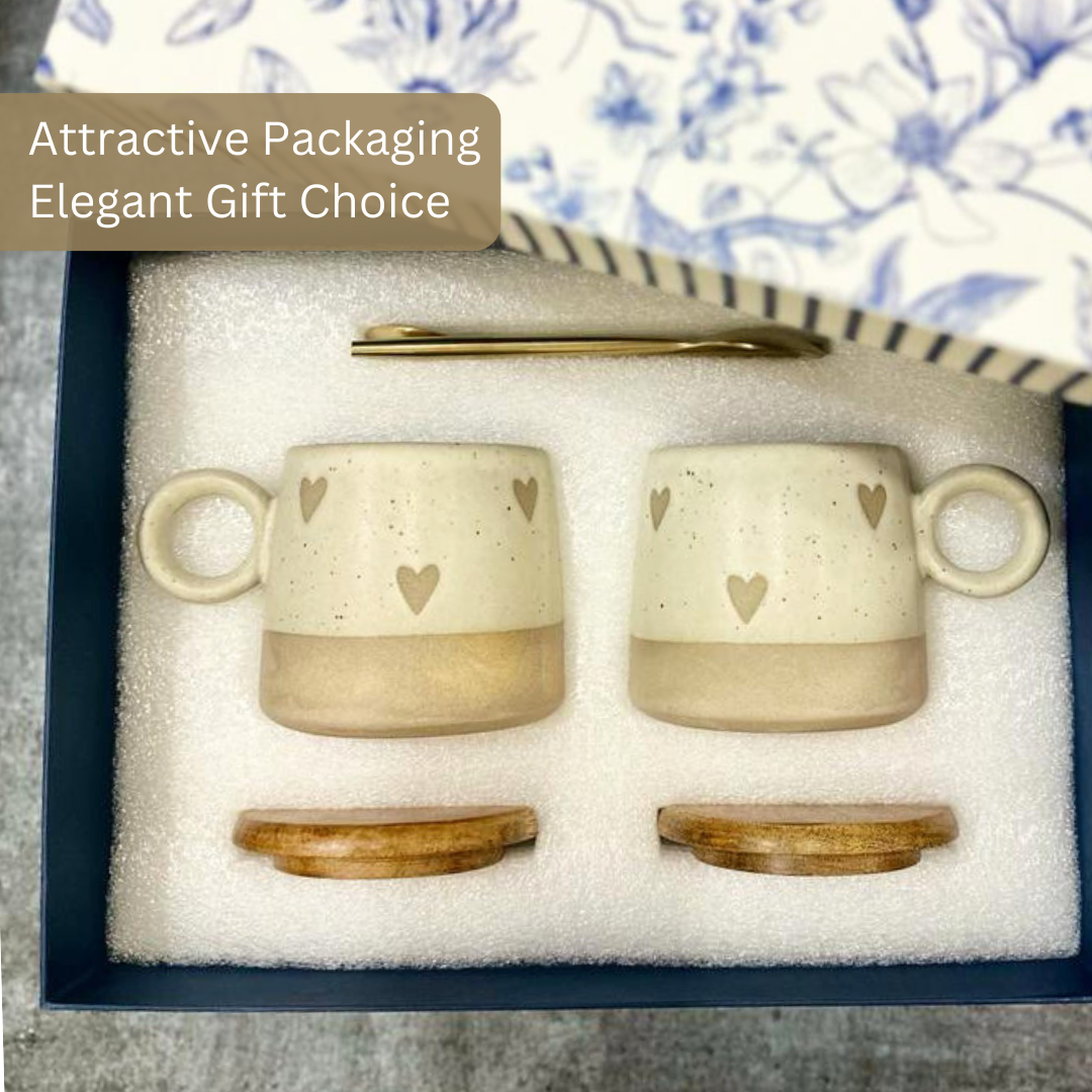 Ceramic Mug, Coasters & Spoon Set