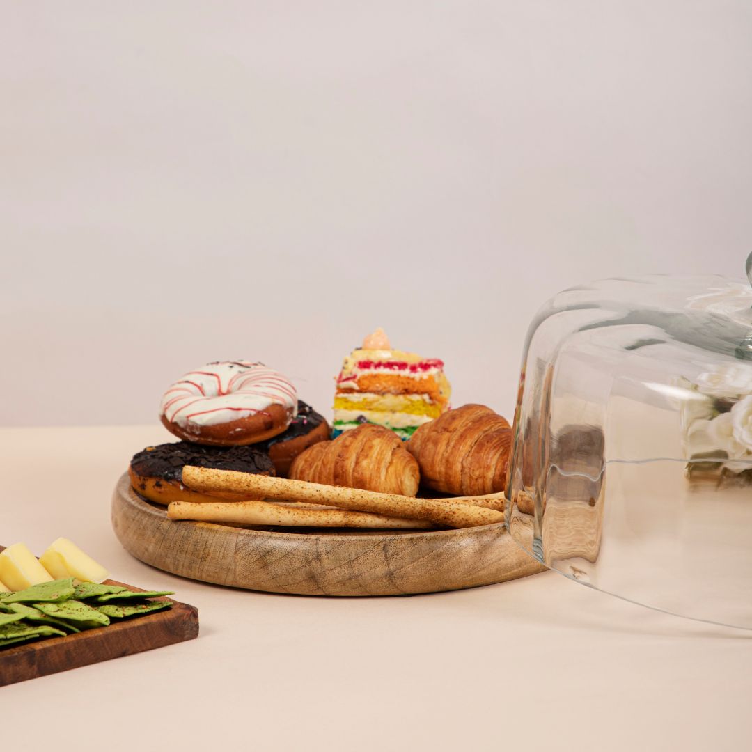 Cake Stand with Glass Cloche