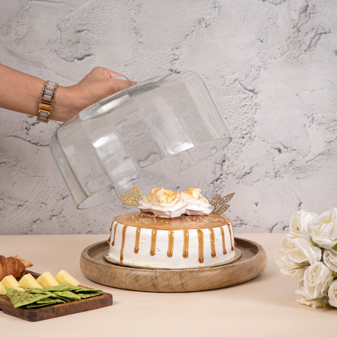 Cake Stand with Glass Cloche