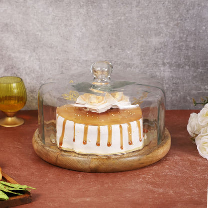 Cake Stand with Glass Cloche