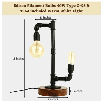 Dual Steam Punk Table Lamp