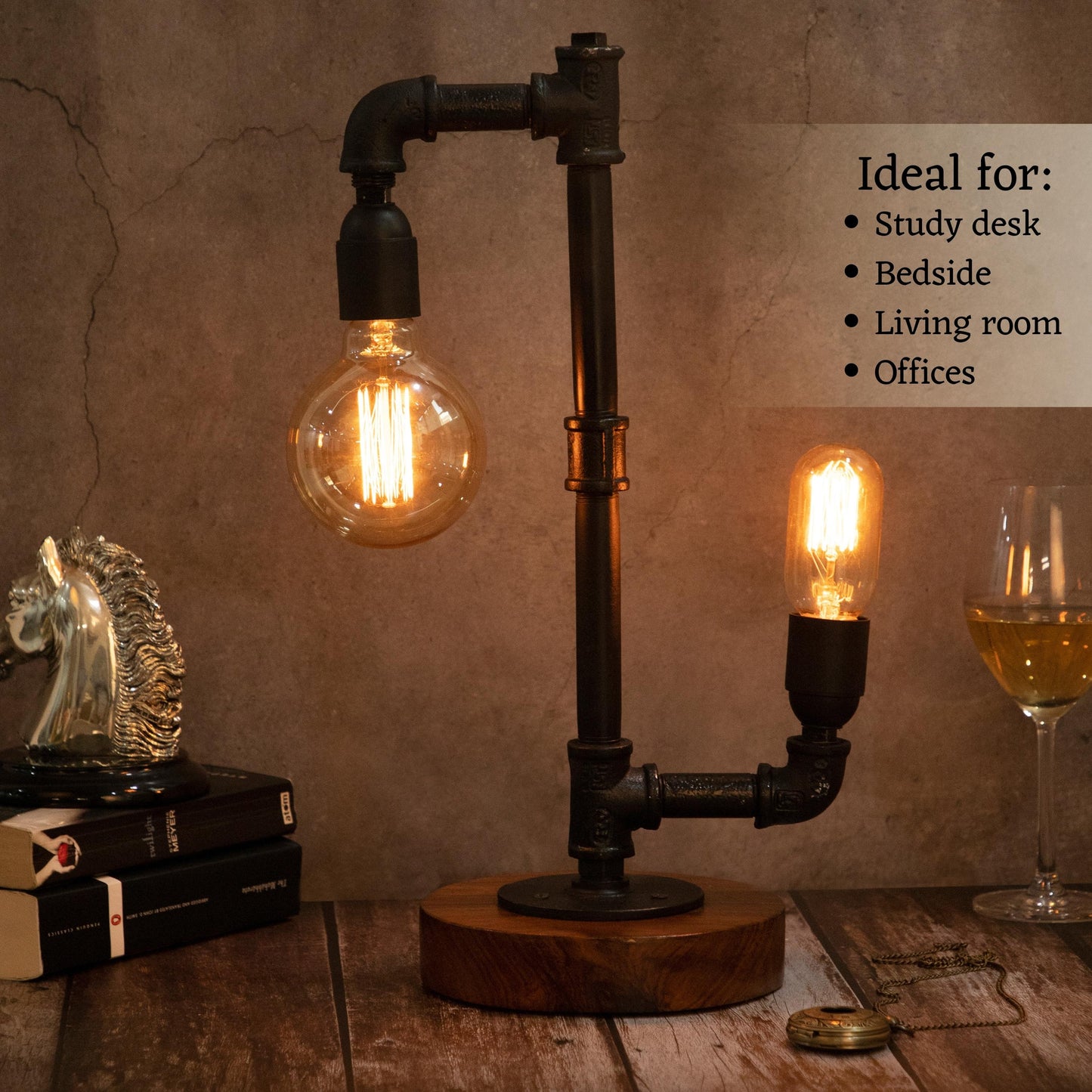 Dual Steam Punk Table Lamp