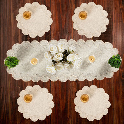 Pearls & Ivory Glass beads Placemats