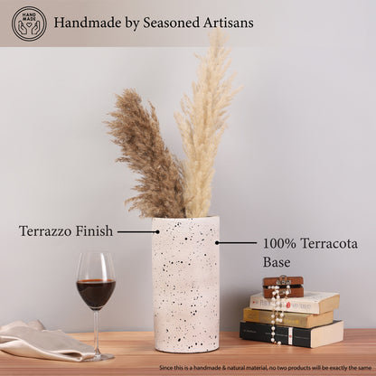 Terracotta White Vase