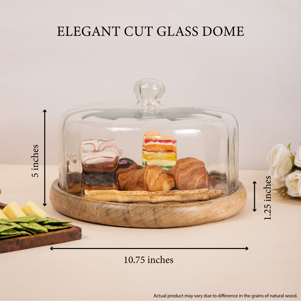 Cake Stand with Glass Cloche