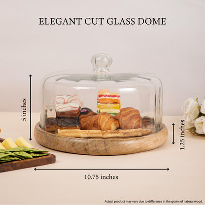 Cake Stand with Glass Cloche