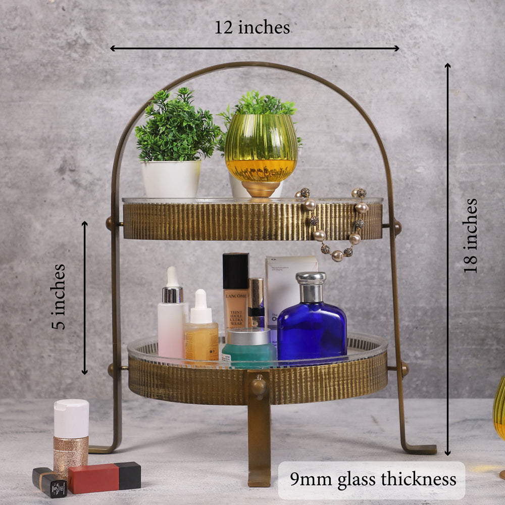 2-Tier Glass plate organizer