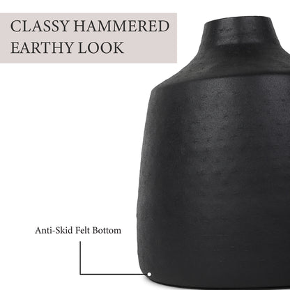 Black Short Vase