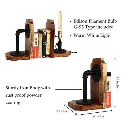 EC Bookends with Table Lamp