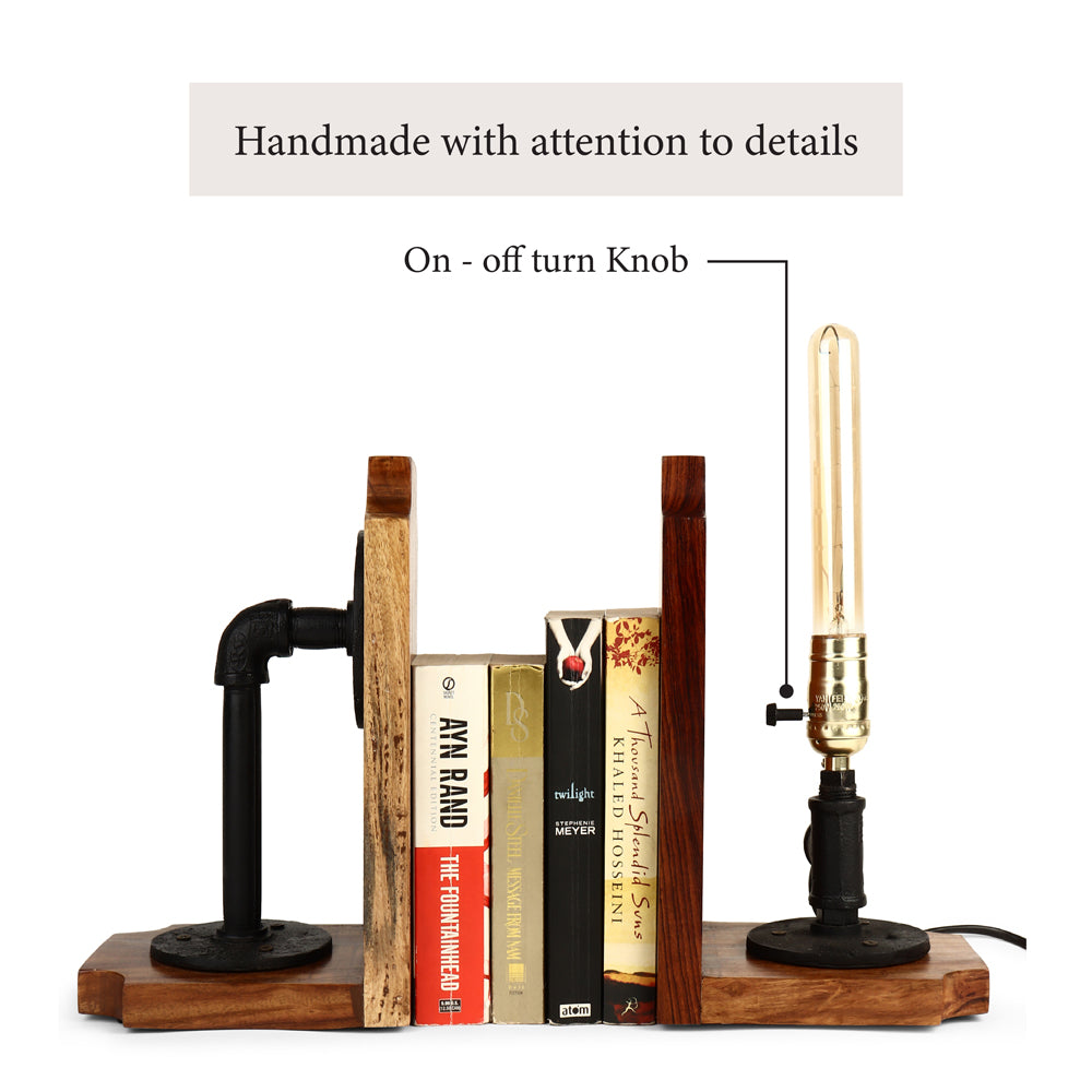 EC Bookends with Table Lamp