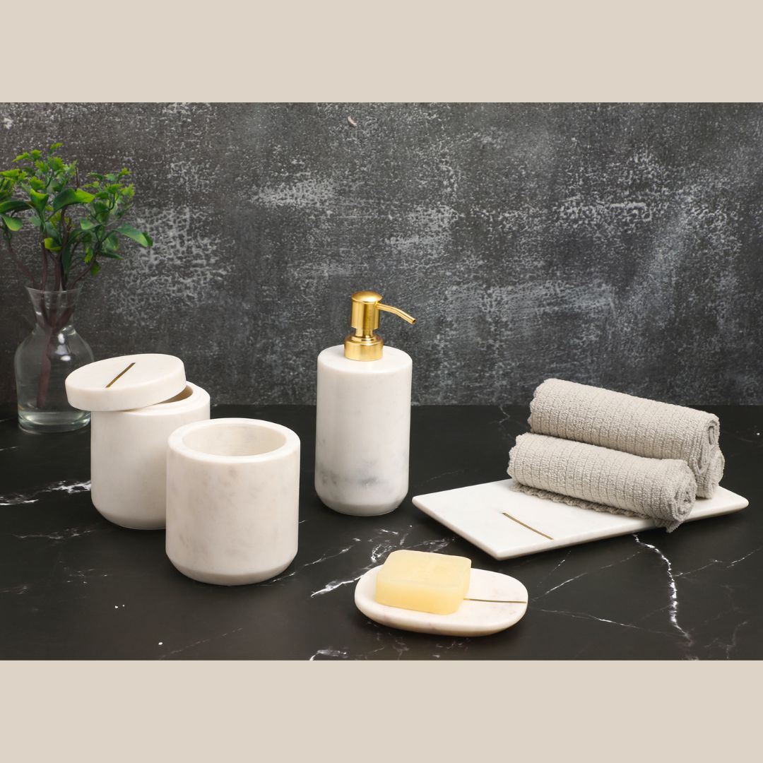 Marble Bathroom Accessories Set