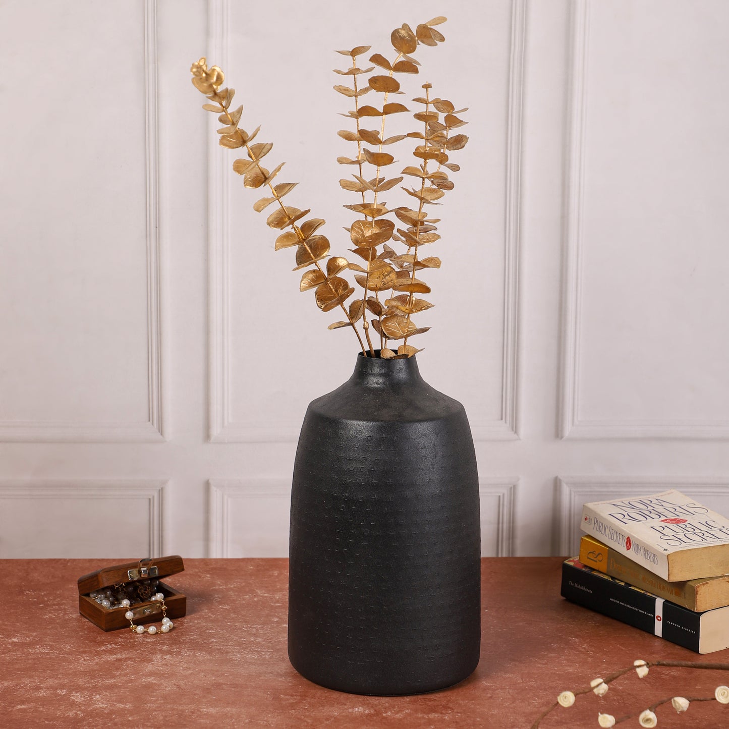 Black Short Vase