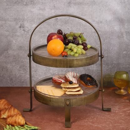 2-Tier Glass plate organizer