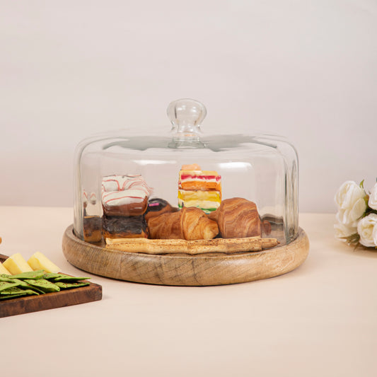 Cake Stand with Glass Cloche