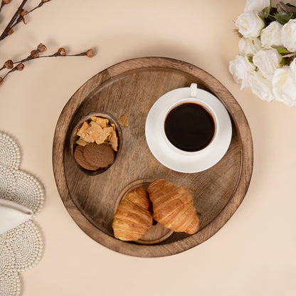 Wooden Round Trays - Set of 2