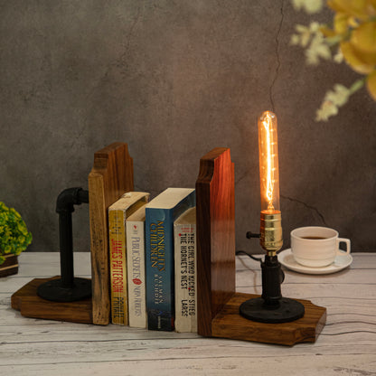 EC Bookends with Table Lamp