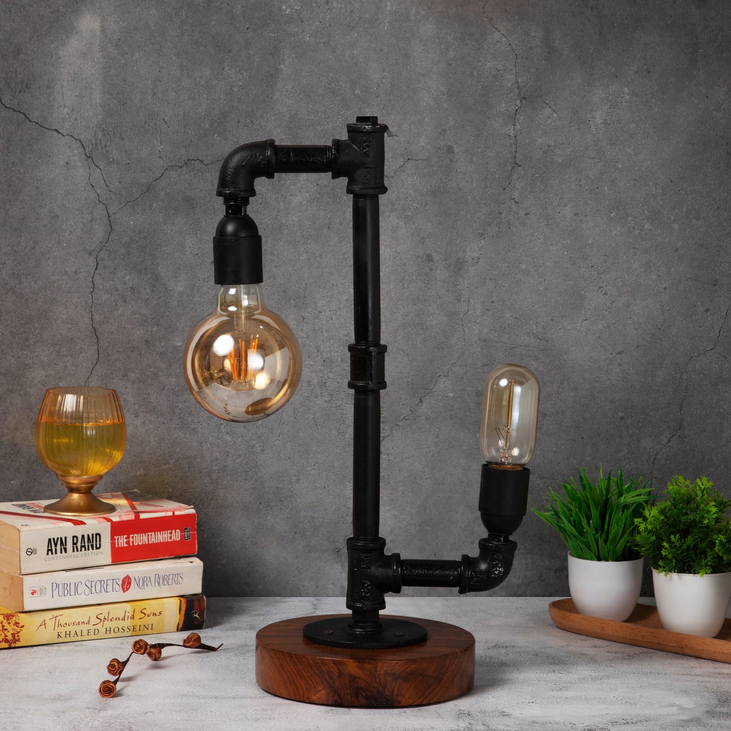 Dual Steam Punk Table Lamp