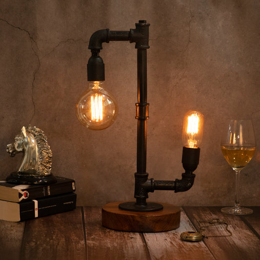 Dual Steam Punk Table Lamp