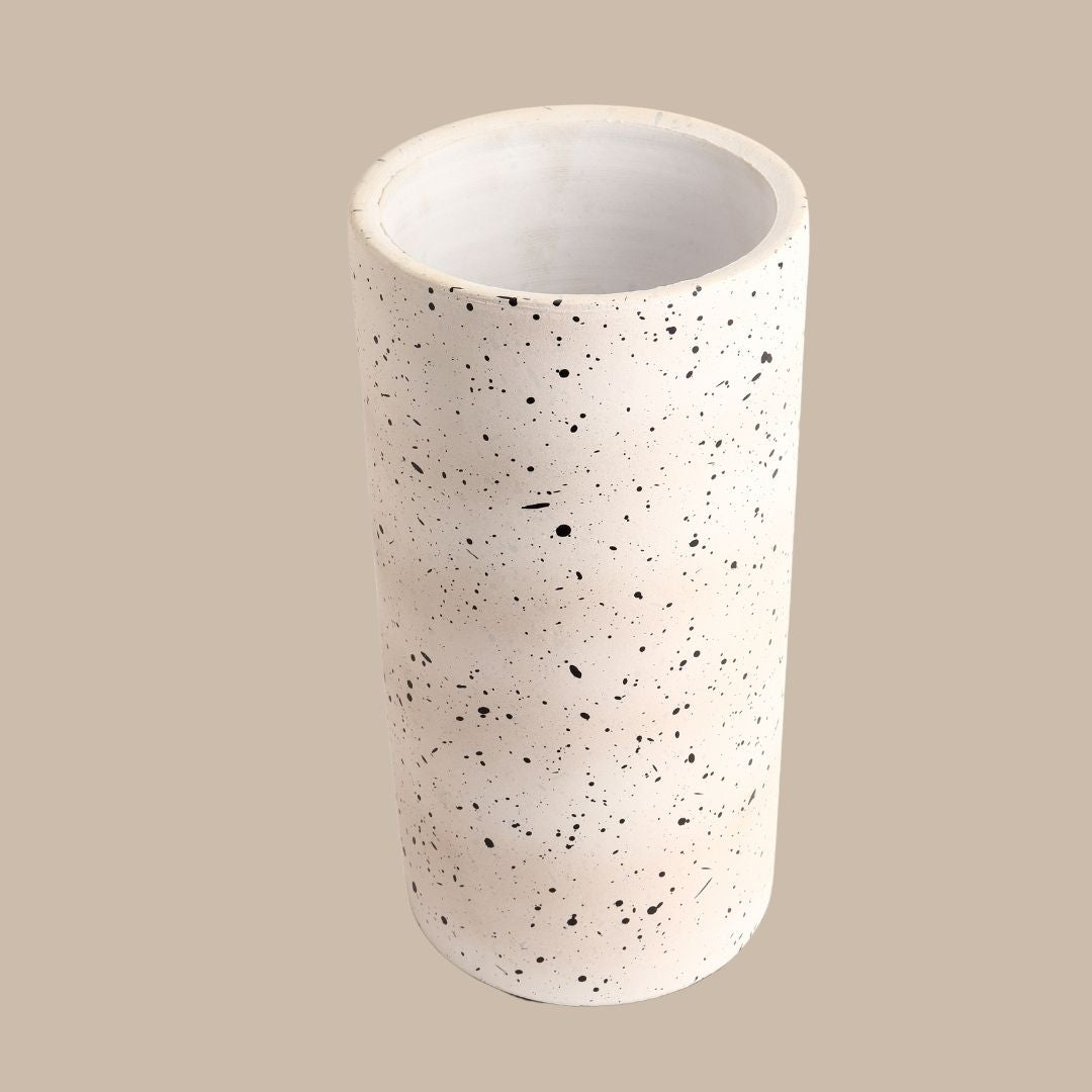 Terracotta White Vase